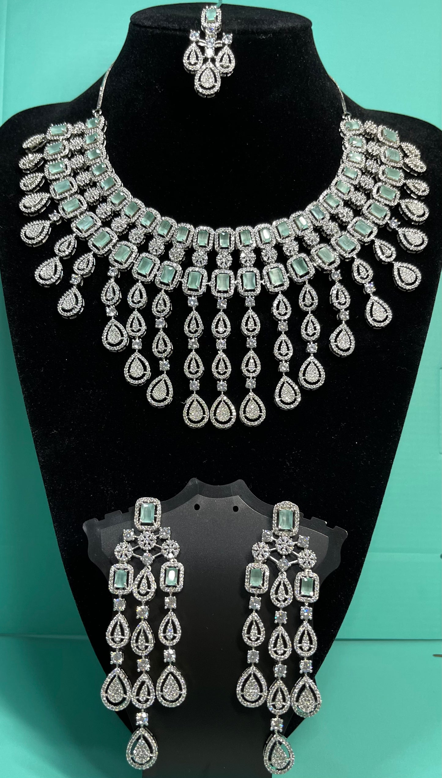 Mint Green fall Jewellery set