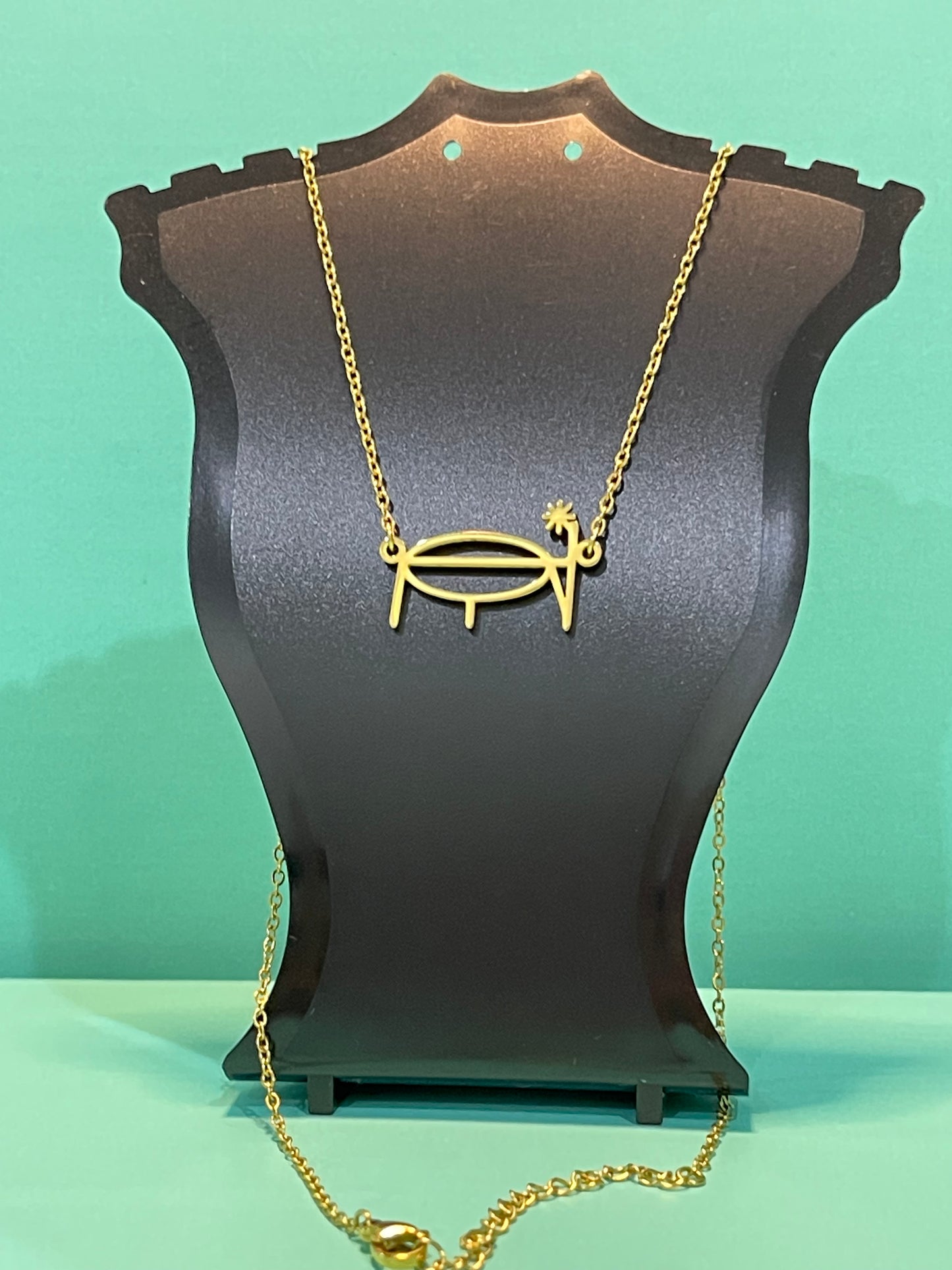 Dyannah Logo pendant necklace