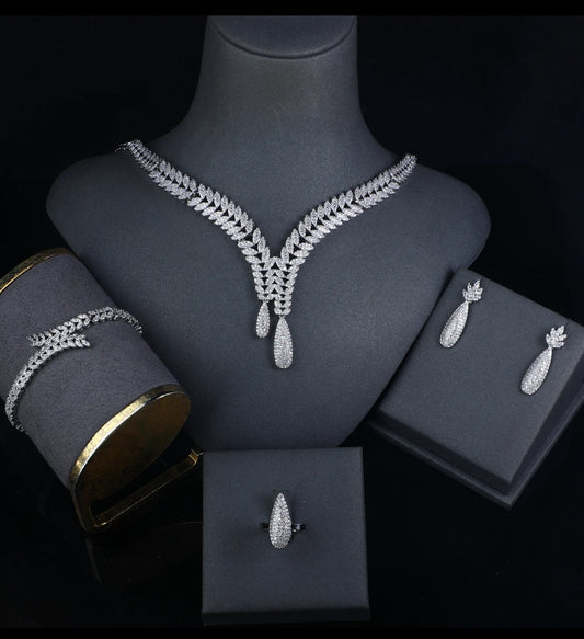 Beautiful double drop jewellery set