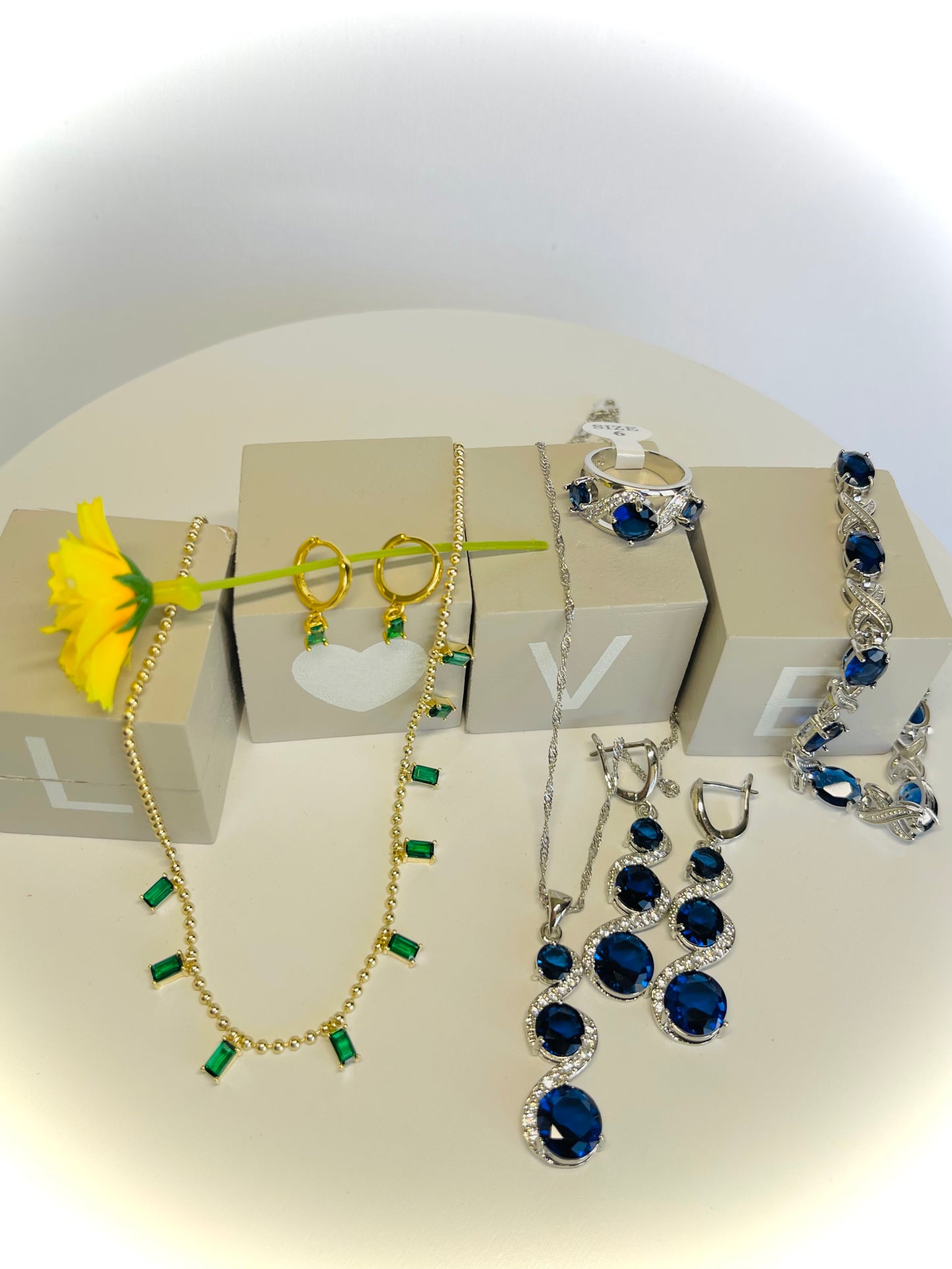 Green & Blue necklace set (2set)